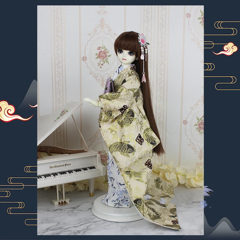 1/3 1/4 bjd SD куклы ткани кимоно для 1/3 1/4 тонкий bjd куклы кимоно ткань