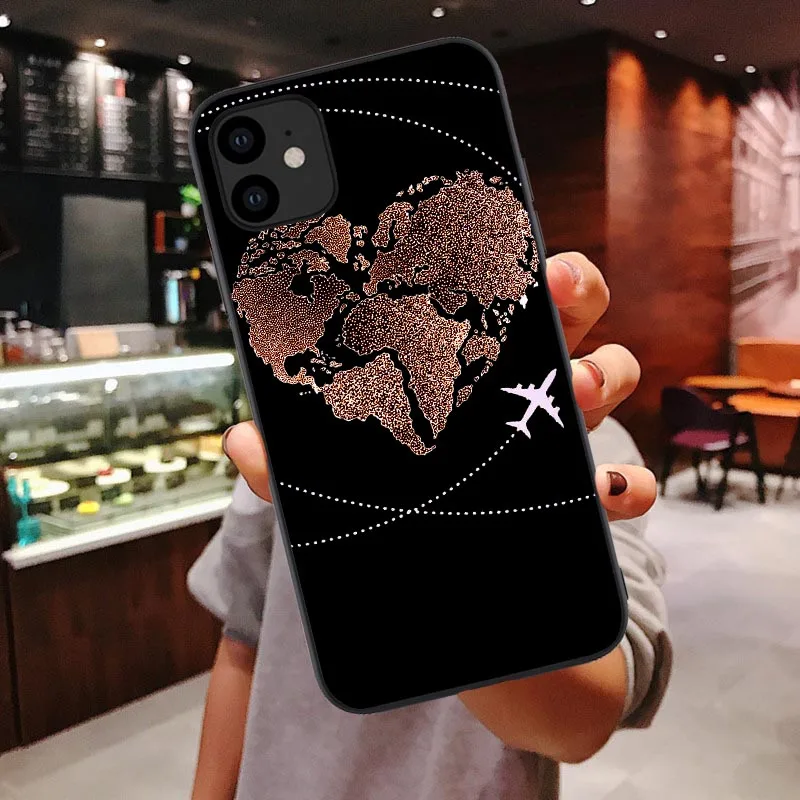 World Map Travel Just Go silicone TPU Cover For iPhones 11 Pro Max life Airplane Soft Case For iPhones 6 6s 7 8 Plus X XR XS MAX World Map Travel Just Go silicone TPU Cover For iPhones 11 Pro Max life Airplane Soft Case For iPhones 6 6s 7 8 Plus X XR XS MAX