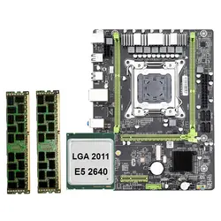 X79 M2 LGA2011 материнская плата комбинированный комплект с E5-2640 cpu 2X8GB 16GB DDR3 ram 2-Ch 1600Mhz ECC REG NVME M.2 SSD слот