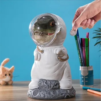 

Nordic Cute Cartoon Money Box Spacelabs Dinosaur Piggy Bank Children Desk Ornaments Home Sculpture Decor Birthday Gift M5043