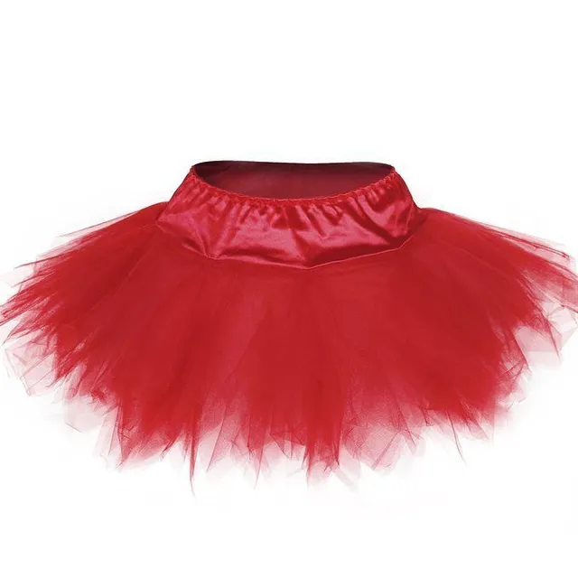 Women Sexy Mini Tutu Skirt Multilayer Mesh/Tulle/Lace/Floral Decoration Mini Pleated Skirts Fashion Dance Skirt Plus Size S-6XL 7008red