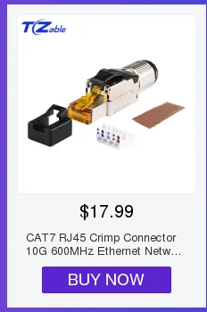 Cat6A Cat7 Cat8 Rj45 Connectors Tool-Free Crimping Shielded Ethernet Cable LAN Corner Adapter Network Cable Internet RJ45 Plug