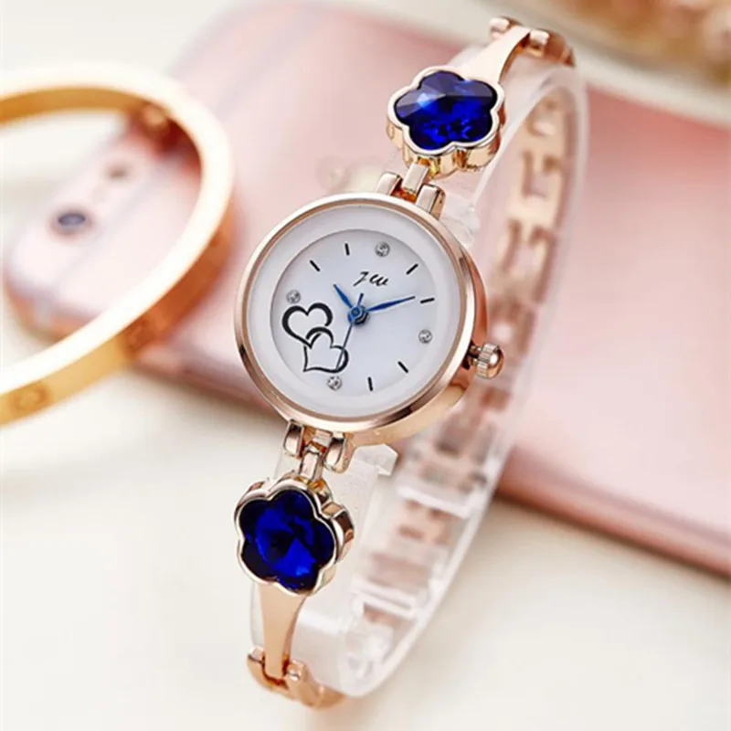 Reloj mujer, часы-браслет с голубыми бриллиантами и драгоценными камнями, модные женские кварцевые часы, элегантное платье, юбка, подарок для девушки, reloj
