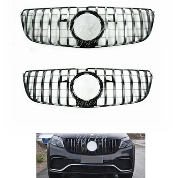 

Fit for Mercedes Benz GLS X166 2016 2017 2018 2019 Front Grille GT Black Silver With Camera Hole