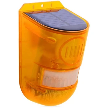 

Solar Strobe Light, 6LED Flashy Lighting Solar Alarm Siren 129DB IP65 Waterproof with Adjustable Modes for Home,Farm,Etc