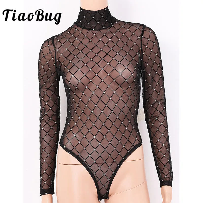 Для женщин прозрачная в крупную сетку/ромбика цельнокроеное Сетчатое платье с высоким воротом одежда с длинным рукавом Купальник сексуальное боди Женский купальник монокини с мягкими чашечками, накидки