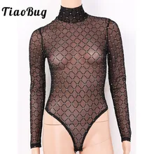 Для женщин прозрачная в крупную сетку/ромбика цельнокроеное Сетчатое платье с высоким воротом одежда с длинным рукавом Купальник сексуальное боди Женский купальник монокини с мягкими чашечками, накидки