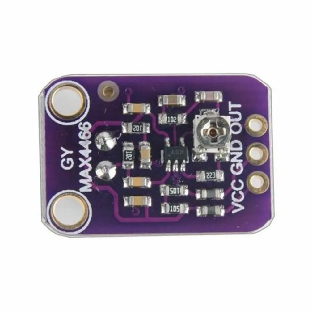 MAX4466 Электрический усилитель для микрофона Модуль шумоизоляция Предварительный усилитель регулируемое усиление GND VCC усилитель платы 2,4-5 в постоянного тока
