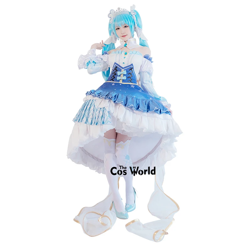 2019 Miku Prinzessin Schneekleid Uniform Outfits Anime Cosplay Kostüme 1