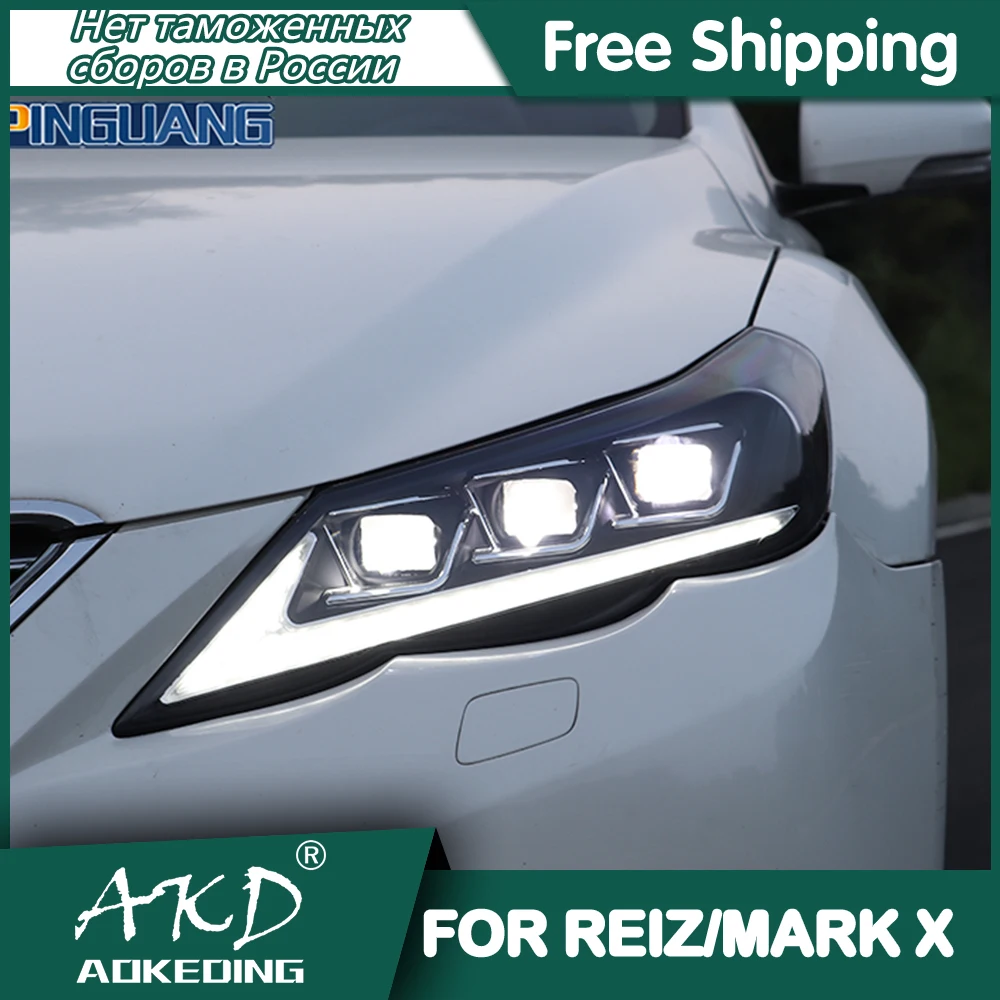

Передние фары для Toyota Mark X 2010-2013 Reiz DRL дневсветильник ходовые огни передние фары светодиодные Биксеноновые лампы противотуманные фасветильник автомобильные аксессуары