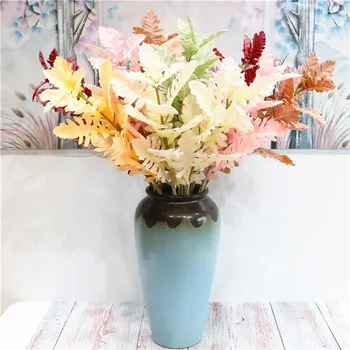 

Fake Single Stem Tufting Dusty Miller 30.7" Length Simulation Centaurea Cineraria for Wedding Home Decorative Artificial Plants