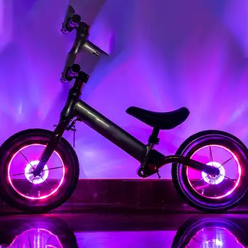 

Bike Lights Wheel Hub Light Waterproof Rechargeable LED Cycling Spoke Light 7 Color Bicycle Safety Warning Decoration Light