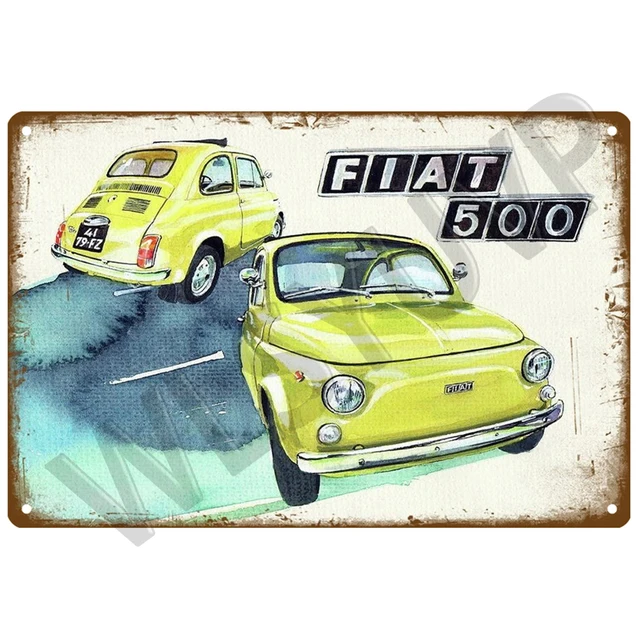 Abarth Fiat Car Plaque Metal Vintage Tin Sign Shabby Chic Decor Metal Signs  Vintage Bar Decoration Metal Poster Pub Metal Plate - Plaques & Signs -  AliExpress