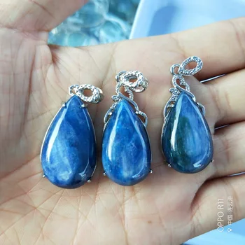 

Natural Kyanite Pendant Raw Gemstone Crystal pendant necklace Stone Quartz Mineral Gem 925 Silver Necklace Pendant