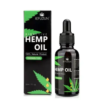 

1500mg Hemp Oil 100% Natural Herbal Drops Essential Oils Body Relieve Anxiety Stress Help Sleep Face Skin Care Massage Oil