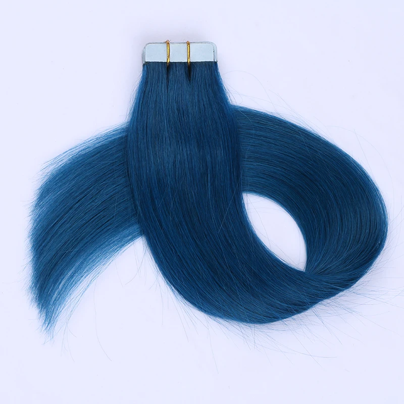 tape hair blue