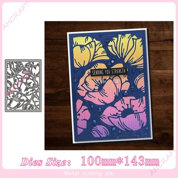 

Flower cutout Background frame Metal Cutting Dies for diy Scrapbooking Photo Album Decorative Embossing PaperCard Crafts Die2020