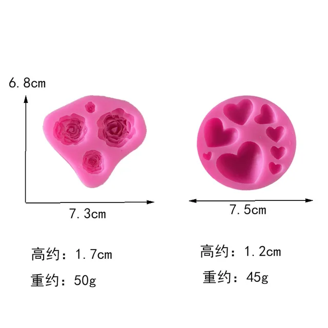 3D heart-shaped Silicone Mold DIY Fondant Chocolate Dry Pez Mold High  Mirror Resin Jewelry Mold - Price history & Review, AliExpress Seller -  Aogue Store