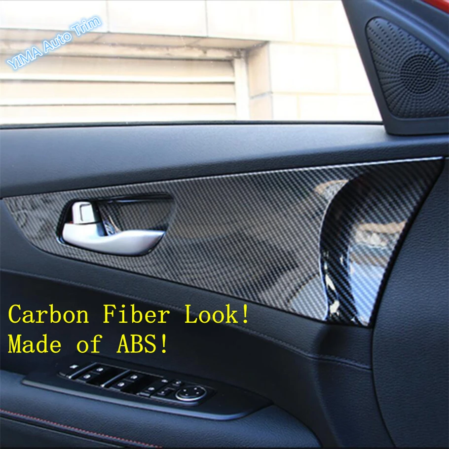 

Lapetus Auto Styling Inner Door Doorknob Handle Bowl Panel Cover Trim Fit For Kia Forte / Cerato / K3 2019 2020 Carbon Fiber ABS