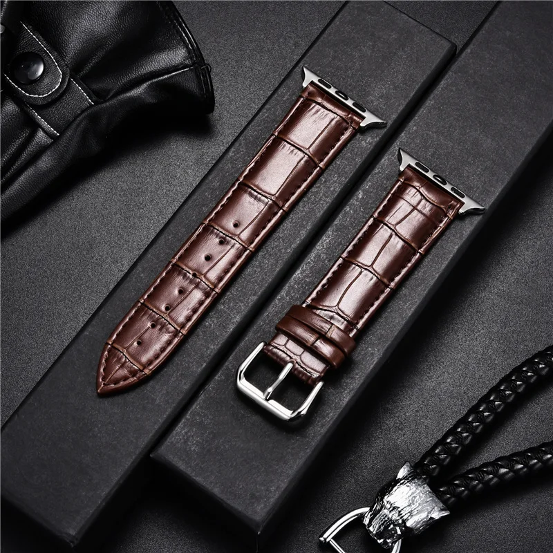 Watchband 38mm-Strap Leather Bracelet Iwatch-Series 44mm 40mm 42mm for Apple 6-5/4/Se/..