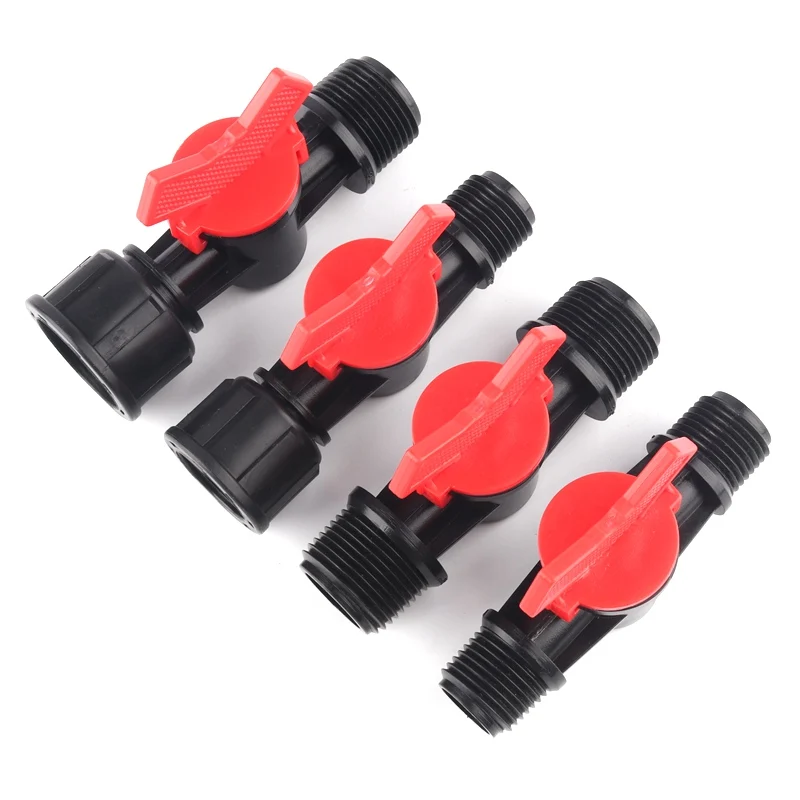 

2pcs 1/2" 3/4" Threaded Mini Ball Valve Hi-Quality Garden Water Connectors Drip Irrigation Valve Hose Switch Water Controllers