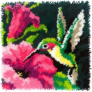 

Bird Latch Hook Pillow Sets Forest Style Cushion Embroidered Crafts Latch Hook Rug Kits DIY For Punk Stripes Needlework