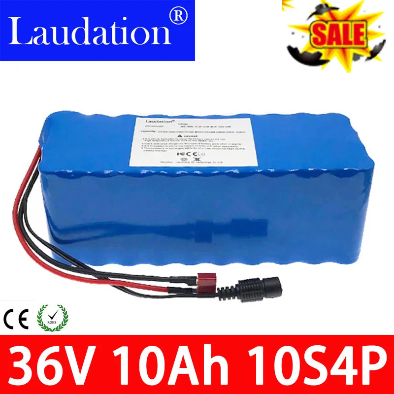 

36v battery with15a bms 10Ah 10s 4p 600W High power&capacity 42V 18650 lithium battery pack for ebike electric car motor laudati