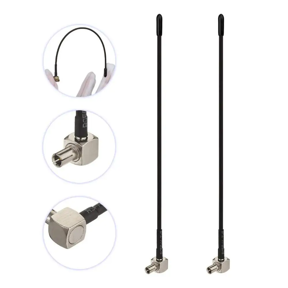 2 Pack 4G LTE 3dbi Soft Whip External TS9 Antenna Wifi Router Hotspot Compatible
