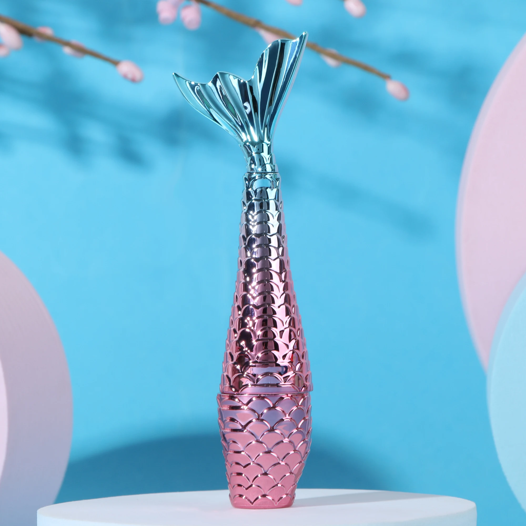 

1PCs 3 ml/g Pink Blue Gradients Mermaid Lip Glaze Bottle Empty Gloss Tube Bottle Lipgloss Tube Lip Gloss Cosmetic Container New