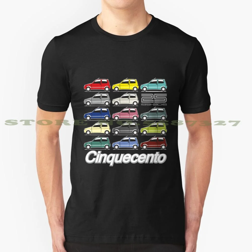 Fiat Cinquecento-Camiseta de verano para hombre y mujer, deportiva 25 años, Fiat 500 - AliExpress Ropa de hombre