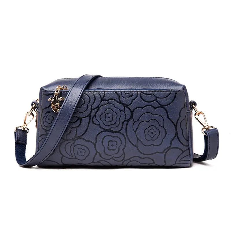 Роскошные сумки Bolsa Feminina, женские сумки, дизайнерские сумки с цветочным узором, женские брендовые сумки через плечо, женские сумки через плечо - Цвет: Blue