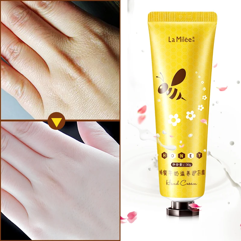 

Honey Milk Hand Cream Anti-Dryness Moisturizing Anti-chapping whitening Hand care 30g Hydrating for Winter Repair