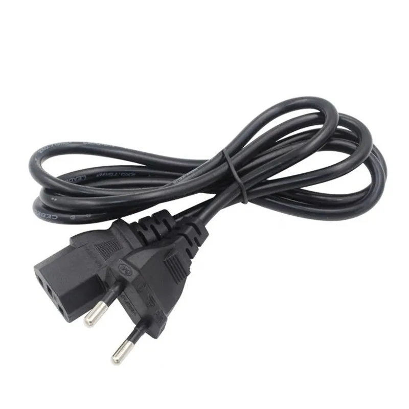 Power Cable Power Cord Universal 2-prong AC power cord cable lead EU US to IEC 320 C13 for Laptop Charger Power Cords 1.2M