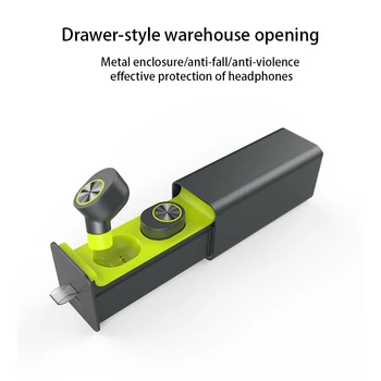 

GW10 Drawer Type Metal Charger Box TWS Wireless Headset Bluetooth Mini Earphones Earbuds Stereo HD MIC forfor iPhone Samsung Xi