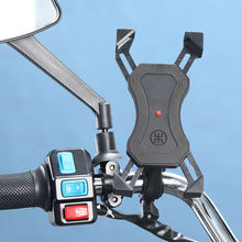 Soporte Movil moto Motorcycle Bicycle Support Telephone Navigation Holder Motobike handlebar Rearview Mirror Mount Clip Bracket