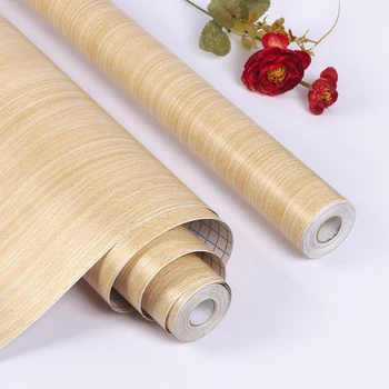 

45cmx10m PVC Self Adhesive Waterproof Wood Wall Sticker Wallpaper Kitchen Desk Home Decor