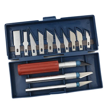 

13pcs Removable Fine High-carbon Steel Wood Carving Cutter Wood Carving Hand Tools Cutter Multifunctional for Family Craft DIY