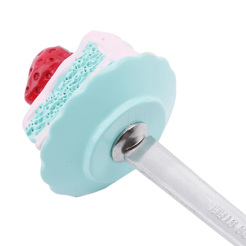 Creative Stainless Steel Dinner Spoon With Cream Strawberry Top Cake Dessert Spoon Coffee Tea Stirrer Kitchen Flatware Gadget