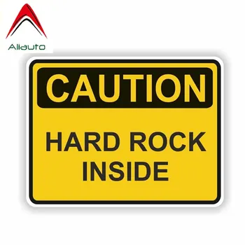 

Aliauto Warning Body Decal Caution Hard Rock Inside Car Sticker Accessories PVC for Suzuki Peugeot Skoda Volvo,14cm*10cm