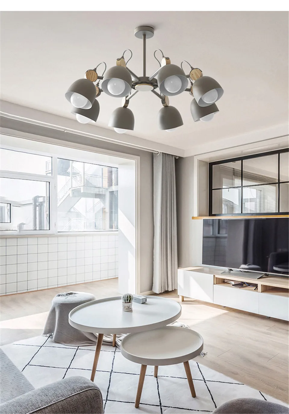 Скандинавская люстра, железный деревянный светодиодный светильник, потолочный светильник для гостиной, кухни, спальни, светильник