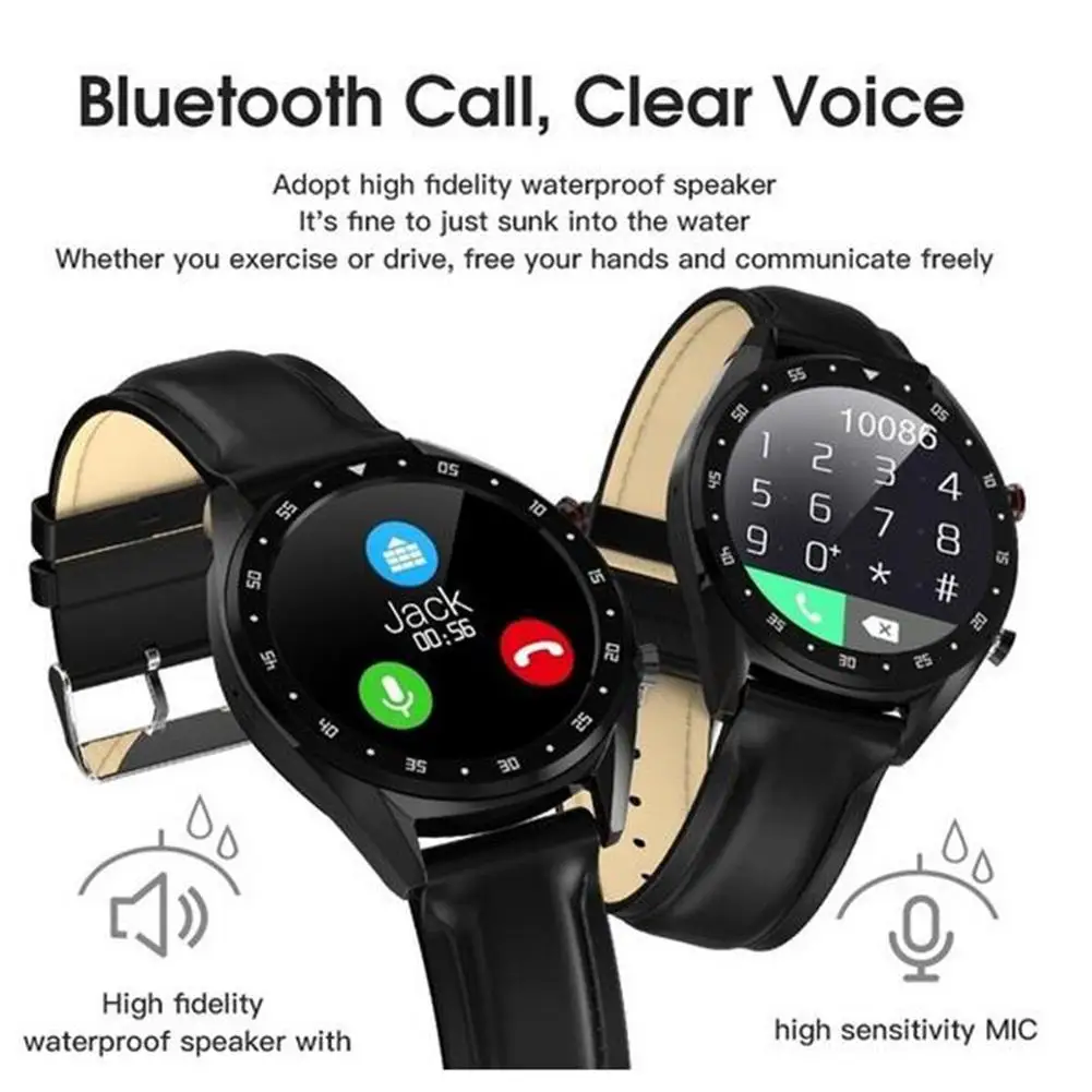 Yiwa L7 Bluetooth IP68 Водонепроницаемый ЭКГ сердечного ритма кровяного давления Оксиметр монитор Шагомер Смарт часы