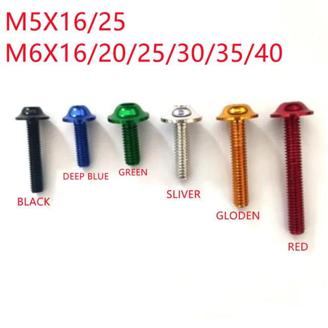 10 Stück Motorrad-Schrauben M6 X 16mm - Bunte Alu-Schmuckschrauben Für Dein Bike