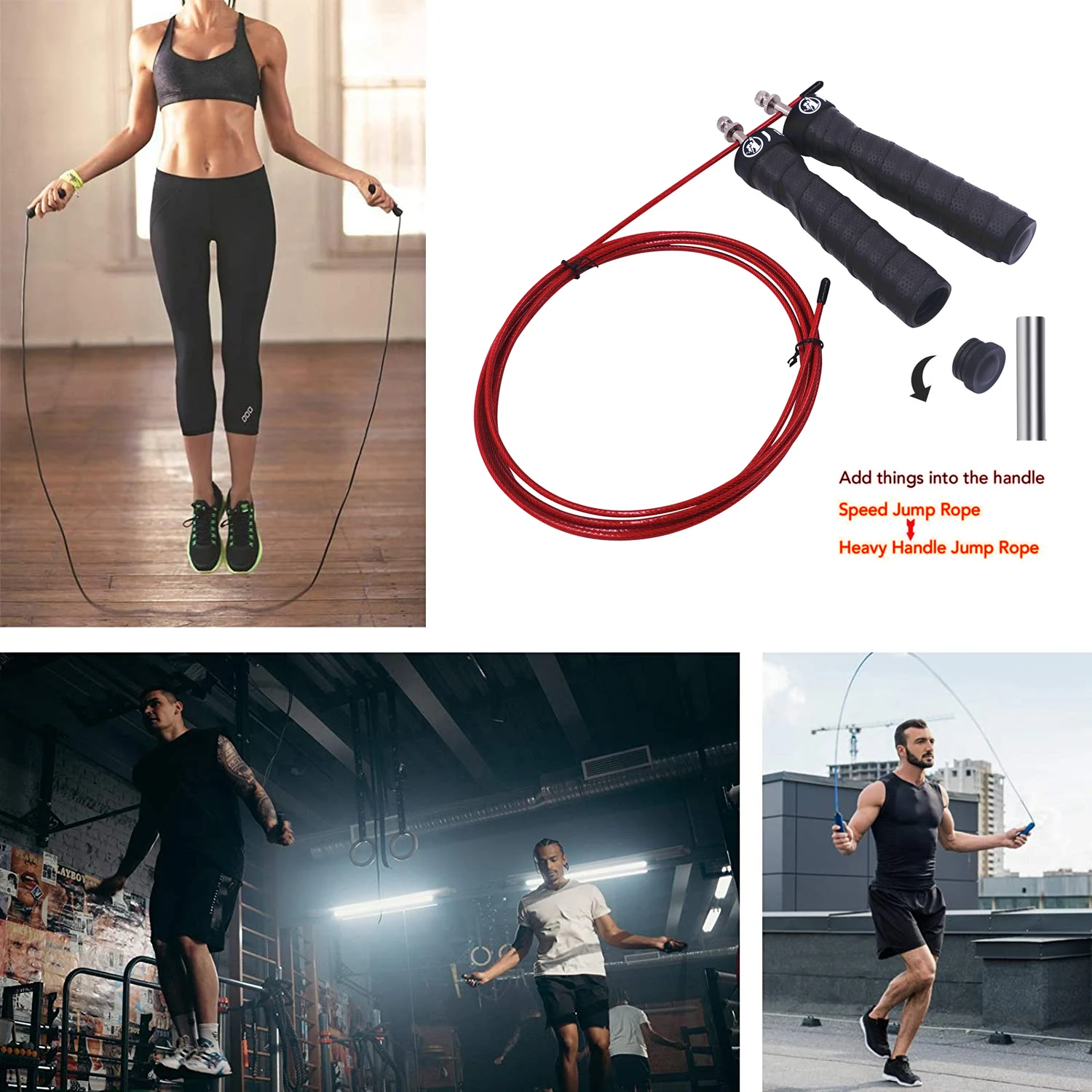 Jump Rope Speed Crossfit Skipping Rope MMA Boxing Jumping Training Lose Weight Fitness Home Gym Workout Equipment