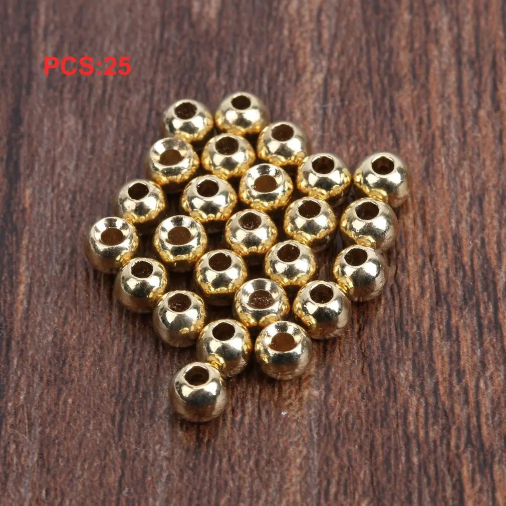 25pcs 3.3mm Fly Tying Tungsten Bead Round Nymph Head Ball Fly Tying Material· 