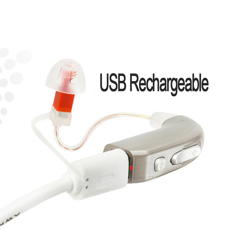  E37 Rechargeable Hearing Aid for The Elderly / Hearing Loss Sound Amplifier Ear Care Tools 2 Color 