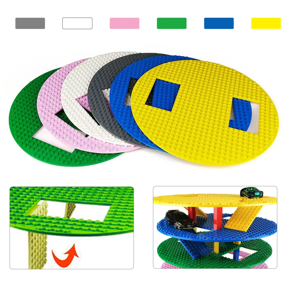 

MOC Round Base Plate All Kidns Of Color Compatible Accessories Building Blocks Diy Toys Bricks Christmas Gift For Children