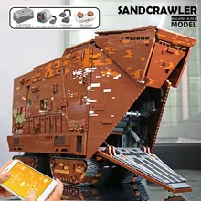 MOC 13168pcs Creator Building Blocks RC The Cavegod UCS Sandcrawler Model Sets Assemble Bricks Kids Educational DIY Toys Gift