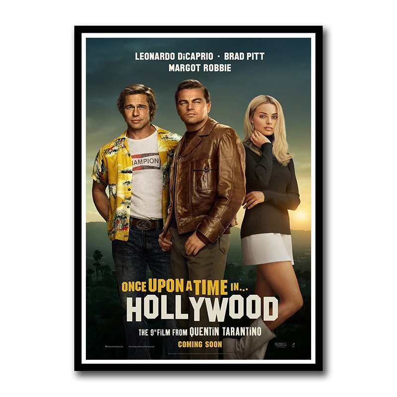 Quentin Tarantino Once Upon A Time в Голливуде бумажные плакаты с покрытием, настенные плакаты, художественная живопись для дома и комнаты, бескаркасная