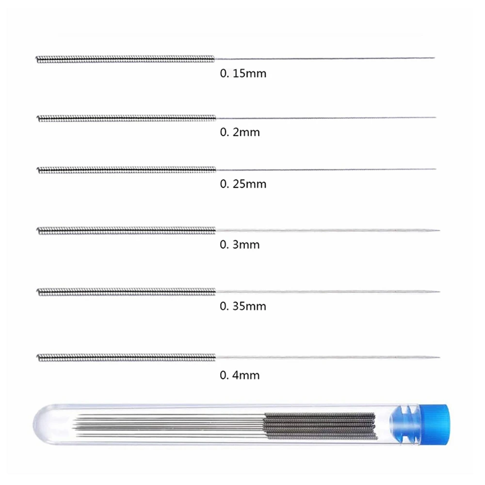 10pcs Stainless Steel Nozzle Cleaning Needles Tool 0.15mm 0.2mm 0.25mm 0.3mm 0.35mm 0.4mm Drill For V6 Nozzle 3D Printers Parts