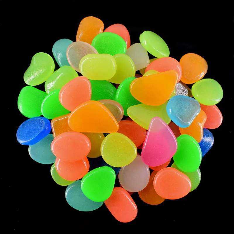 10/50pcs Luminous Glowing Stones for Table Walkways Garden Path